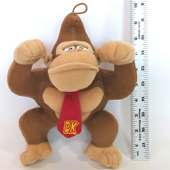 Nintendo Donkey Kong DK Plush 10" Super Mario Stuffed Animal No Tag Used Good - Picture 2 of 3